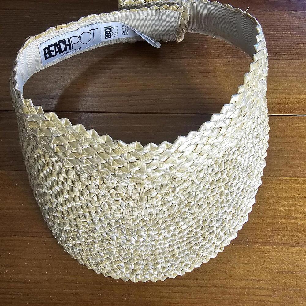 Beach Riot Woven Straw Visor Hat